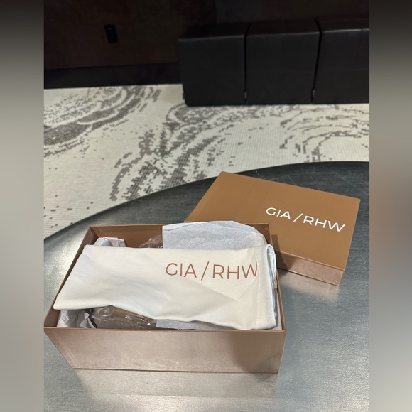 SOLD! GIA BORGHINI X RHW Rosie Satin Sandals Size US 8.5 NEW WITH BOX - Picture 12 of 13